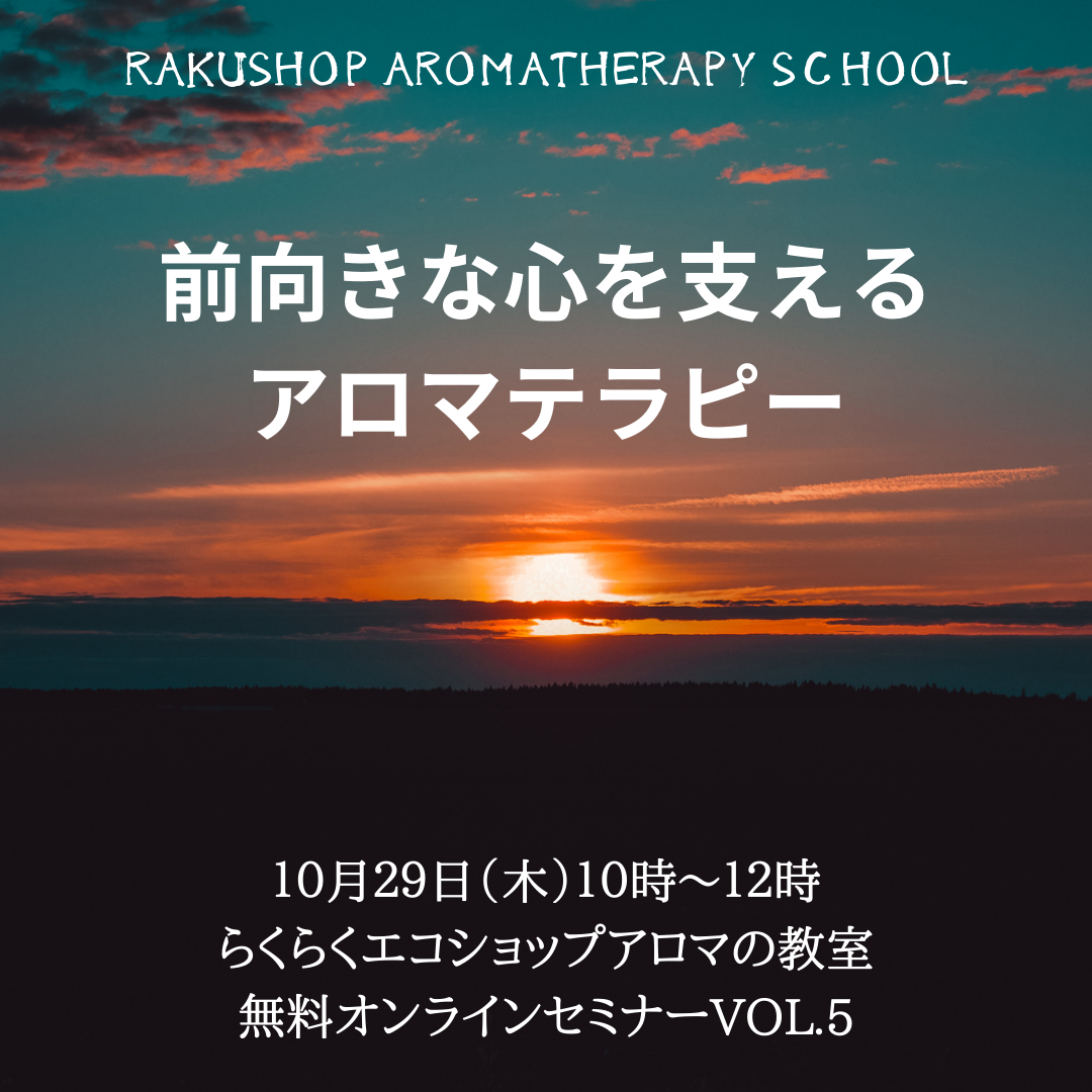 10 29 無料オンライン 録画セミナー 受付終了しました らくらくエコショップアロマの教室